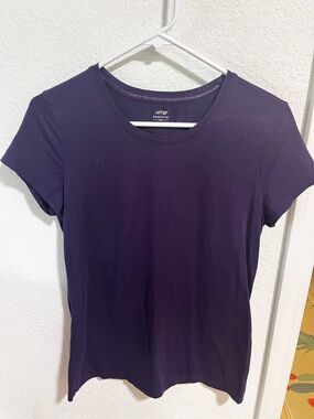 Apt. 9 Women's Short Sleeve Crew Neck Tee in Purple